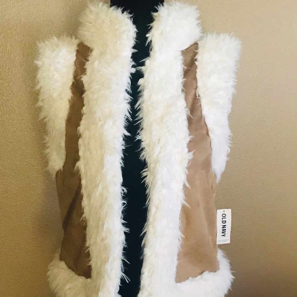 Old Navy Sherpa Suede Vest